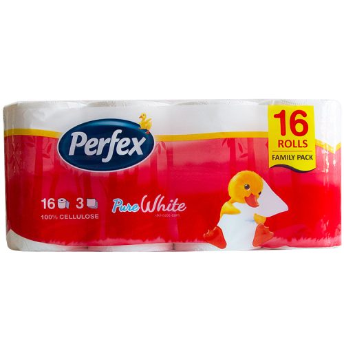 Perfex white 3 rétegű toalettpapír 16 tekercs