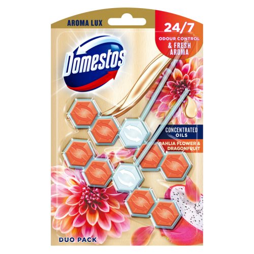 Domestos Aroma Lux wc-rúd Dahlia Flower & Dragon Fruit - 2x55g