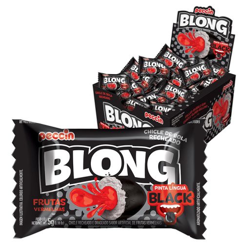 Blong Black Bubble gum gyümölcs ízű töltött rágógumi - 40x5 g