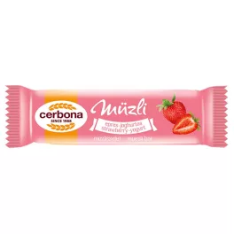 Cerbona müzliszelet epres joghurt bevonattal - 20g