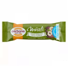   Cerbona kakaós-mogyorós müzliszelet, hozzáadott cukor nélkül - 20g