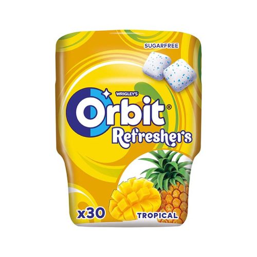 Wrigles Orbit Refreshers Bottle Tropical, cukormentes - 67g