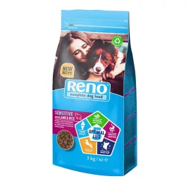   Reno Optimal Life Száraz Kutyaeledel bárány-rizs-zöldség - 3kg
