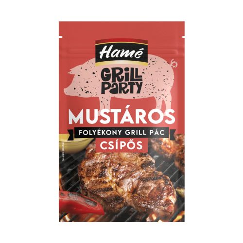 Hamé Grill Party Mustáros csípős folyékony grillpác - 80g