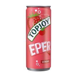   Topjoy Szénsavas Eper Ízű Fémdobozos Üdítőital - 330Ml