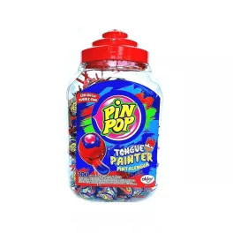   PinPop görögdinnye-tuttifrutti ízű nyelvfestős nyalóka - 17g