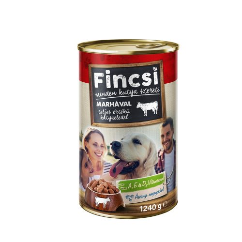 Fincsi nedves kutyaeledel marha - 1240g
