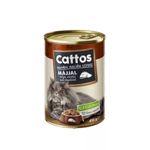Cattos nedves macskaeledel máj - 415g
