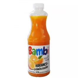 Bambi light narancs ízű gyümölcsszörp - 1000ml