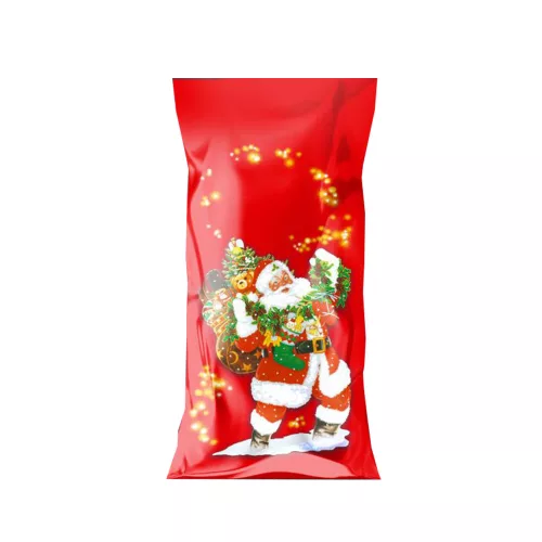 Mikulás zacskó piros, álló mikulás minta 150*350*0,02.MM - 100db/cs