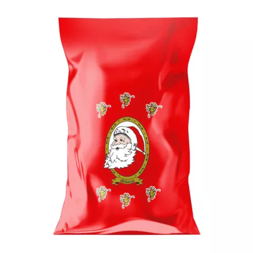 Mikulás zacskó mikulás fej mintával 200*350*0,02.MM - 100db/cs
