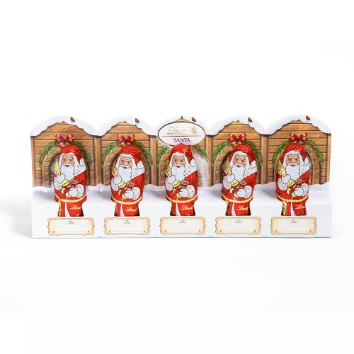 Lindt Santa Claus mini mikulás tejcsokoládé figura (5x10g) - 50g