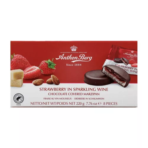 Anthon Berg Strawberry in Champagne marcipán csokoládé bevonattal - 220g