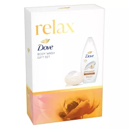   Dove Relax ajándékcsomag (tusfürdő 250 ml + szappan 90 g)