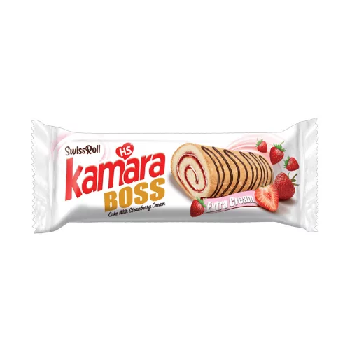 Kamara Boss vaníliás-epres töltött piskótarolád - 28g