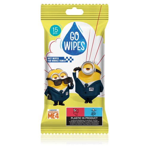 GOWIPES minions antibakteriális hatású törlőkendő - 15db