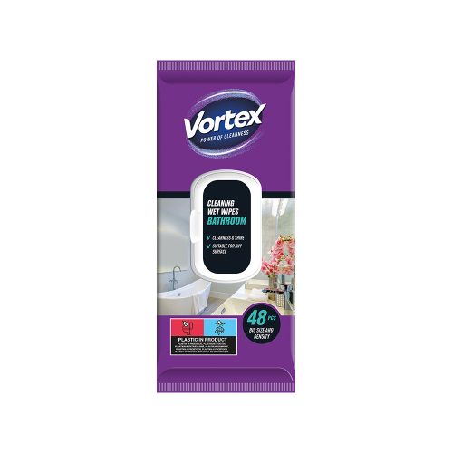 VORTEX Flip-Top Háztartási nedves törlőkendő (fürdőszoba) - 48db