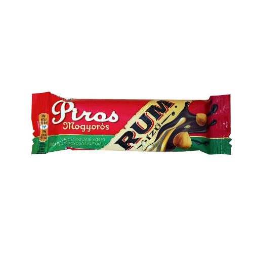 Piros Mogyorós tejcsokoládé rumos-mogyorós krémmel töltve - 25g