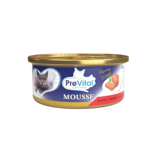 PreVital Nedves Macskaeledel Mousse marha - 85g