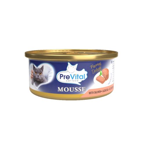 PreVital Nedves Macskaeledel Mousse lazac - 85g
