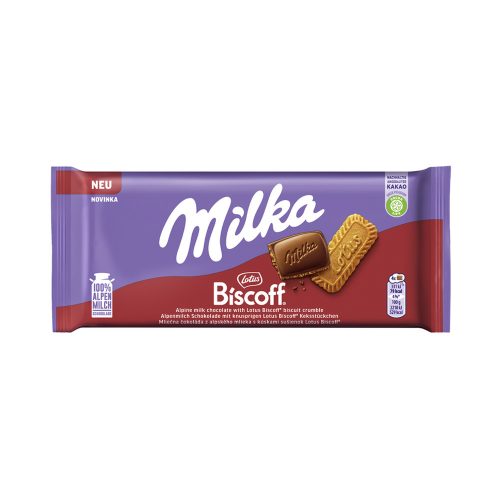 Milka táblás csokoládé Biscoff - 90g