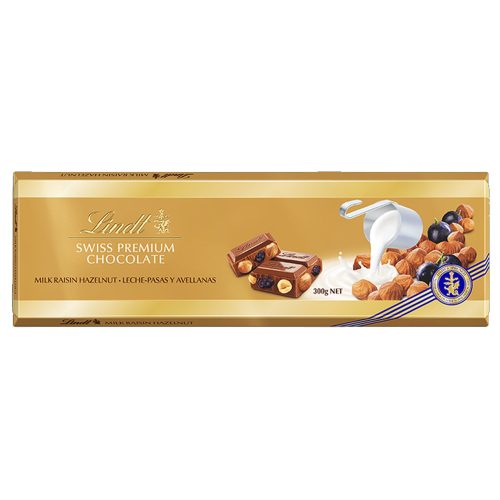Lindt Gold Milk Raisins Nut táblás tejcsokoládé - 300 g