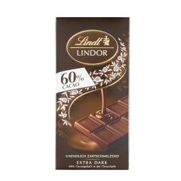   Lindor 60% kakaótartalmú étcsokoládé lágyan olvadó töltelék 100g