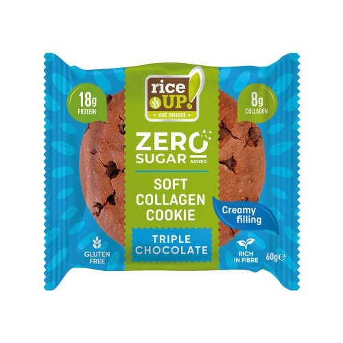 Rice UP Zéro Kollagén, protein keksz triplacsokoládé ízű - 60g