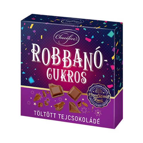 Chocofive Robbanócukros belga tejcsokoládé - 100g