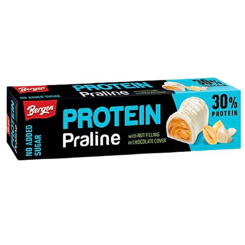 Bergen Protein praliné fehér csokoládés bevonattal (HCN) - 50g