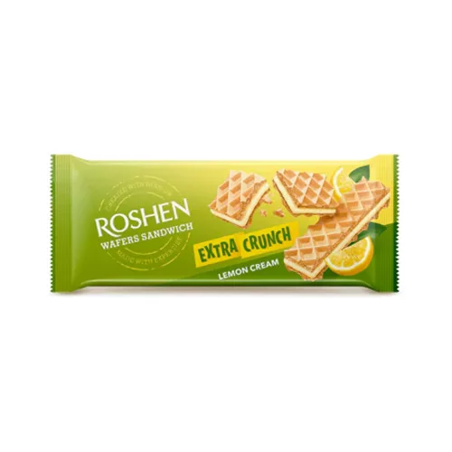 Roshen Extra Crunch Citrom ízesítésű krémmel töltött ostya - 142g