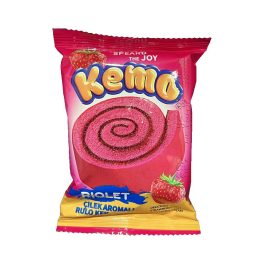Kemo epres ízű krémmel töltött piskóta roll - 45 g