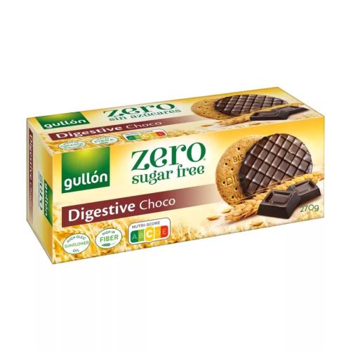 Gullon Choco digestive étcsokoládés, cukormentes keksz - 270g