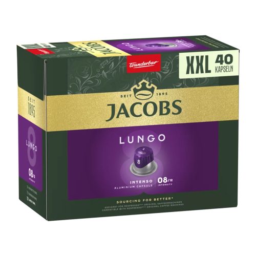 Jacobs kávékapszula Lungo 8 Intenso - 40db
