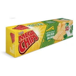   Megachips hagymás-tejfölös ízű burgonyapehelyből készült chips lap-50 g
