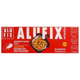   Alufix sütőpapírlapok 3in1 kerek serpenyőhöz, air-fryerhez 36cm - 30 db