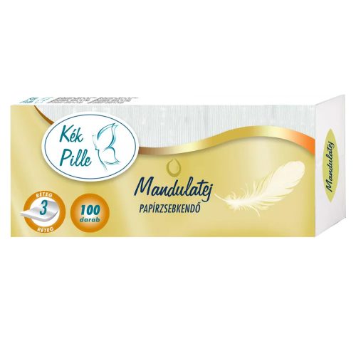 Kék Pille mandulatej 3 rétegű papír zsebkendő - 100 db