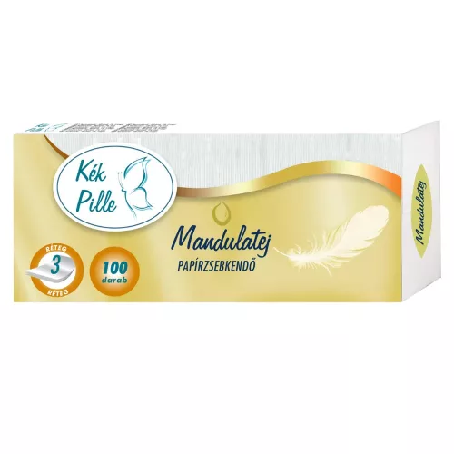 Kék Pille mandulatej 3 rétegű papír zsebkendő - 100 db
