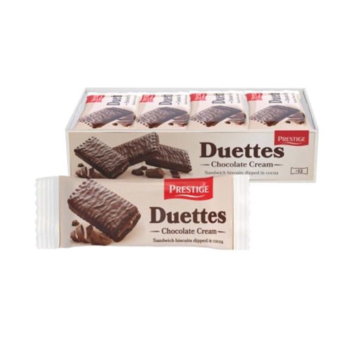 Prestige Duettes csokoládés keksz kakaós tejbevonóval - 22,25g