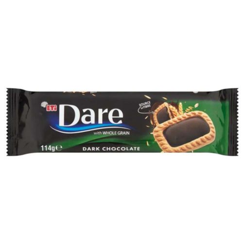 DARE teljes kiőrlésű keksz tejcsokoládéval - 114g