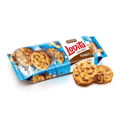 Roshen Lovita Classic Cookies Teasütemény földimogyorós -150g