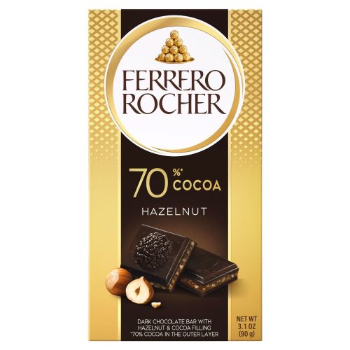 Ferrero Rocher mogyorós táblás étcsokoládé 70% - 90g