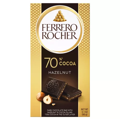 Ferrero Rocher mogyorós táblás étcsokoládé 70% - 90g