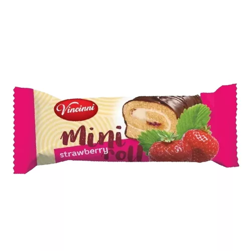 VINCINNI mini roll eper ízű krémmel - 30g