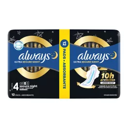 Always egészségügyi betét Duo Ultra Secure Night - 12db