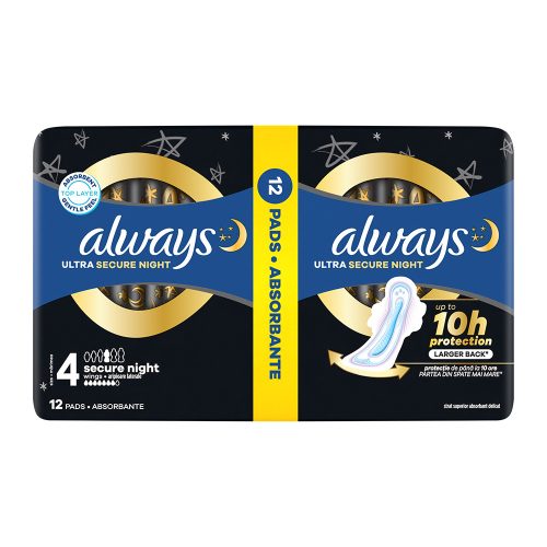 Always egészségügyi betét Duo Ultra Secure Night - 12db