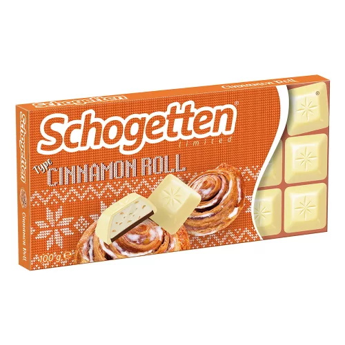 Schogetten fehércsokoládé fahéjas csiga ízű krémmel - 100g