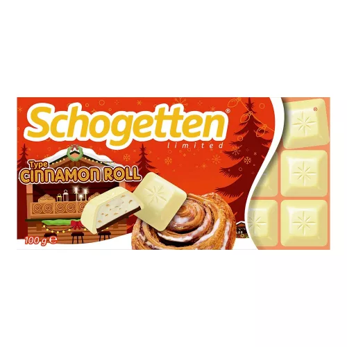 Schogetten fehércsokoládé fahéjas csiga ízű krémmel - 100g