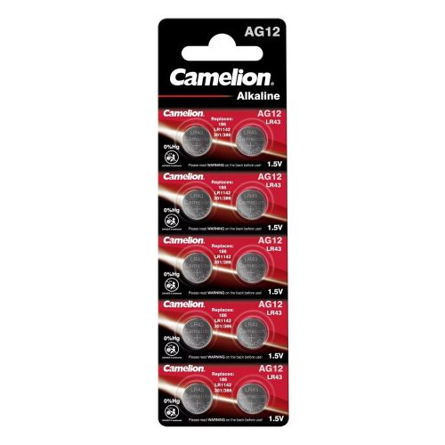 Camelion Alkaline gombelem AG12/LR43/386/186 - 10 db