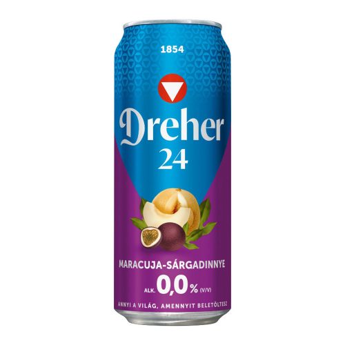 Dreher24 maracuja-sárgadinnye doboz 0,0% sör - 500ml